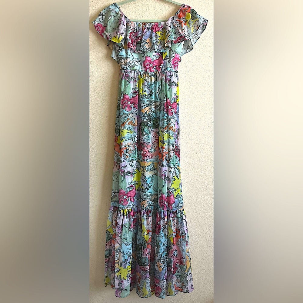 Women’s Size 0 Alice & Olivia Floral Maxi Dress Off the Shoulder